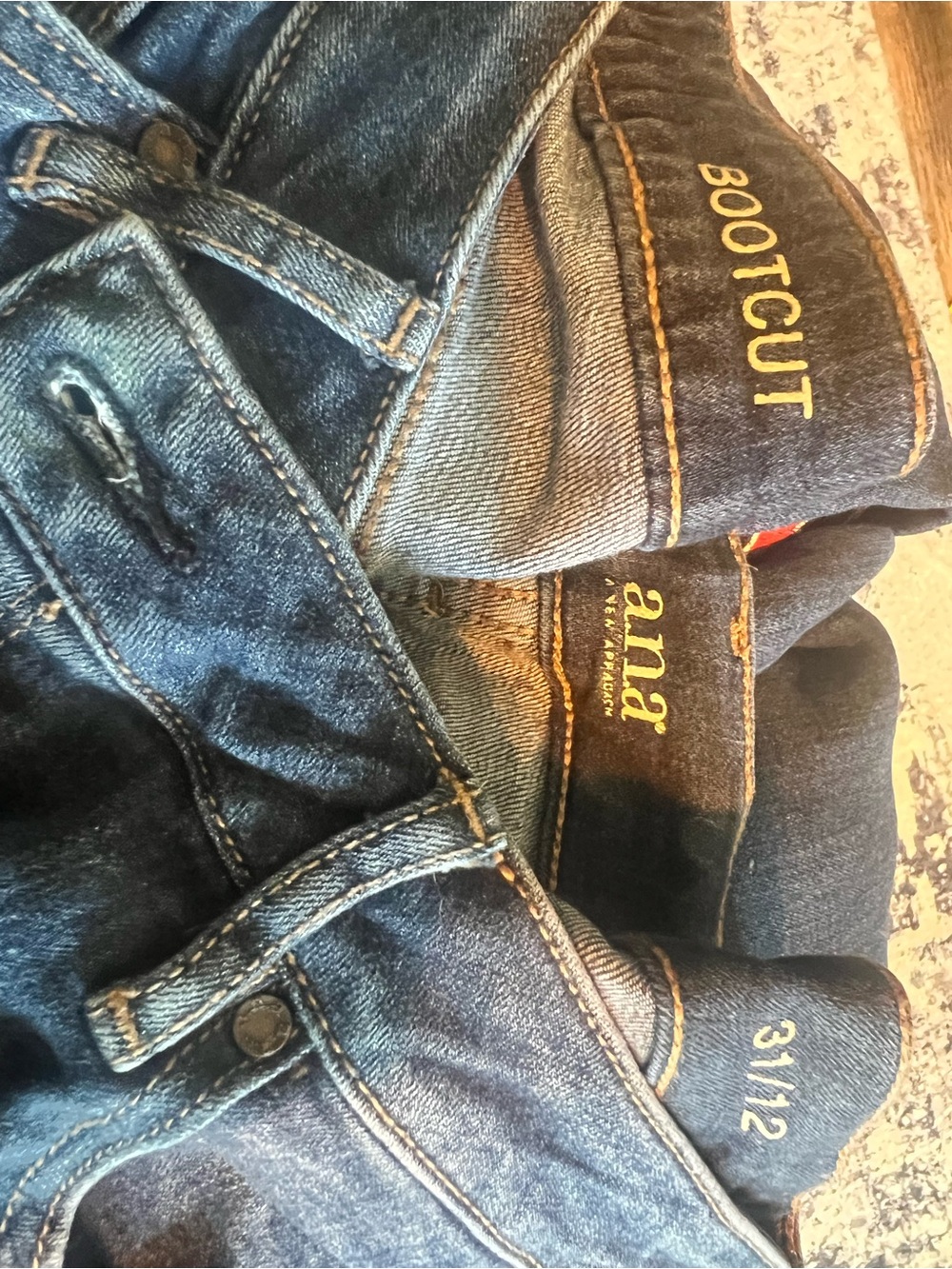Size 31/12. a.n.a Dark Blue Women's Bootcut Jeans - Picture 8 of 8